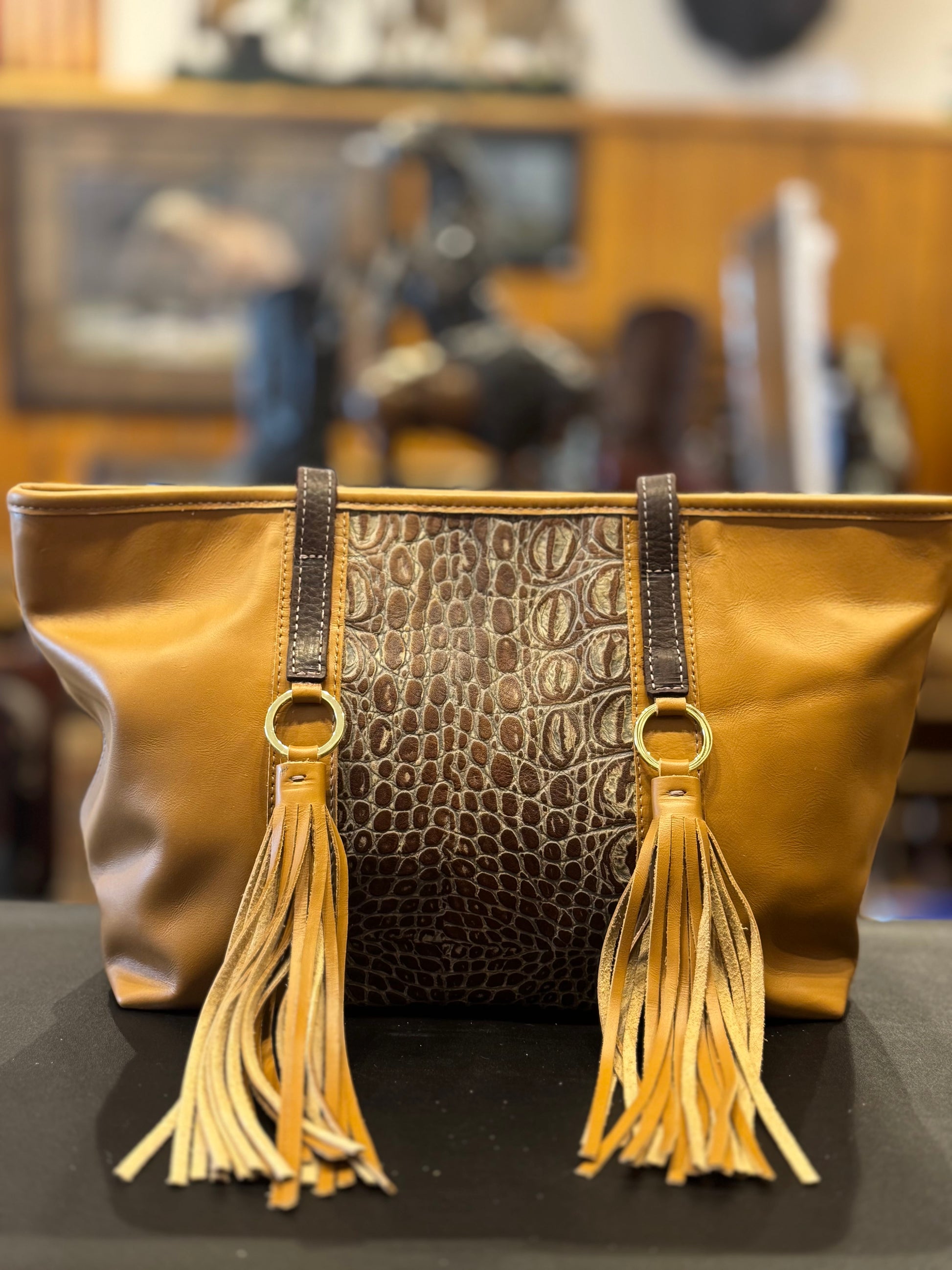 Crocodile Print Purse