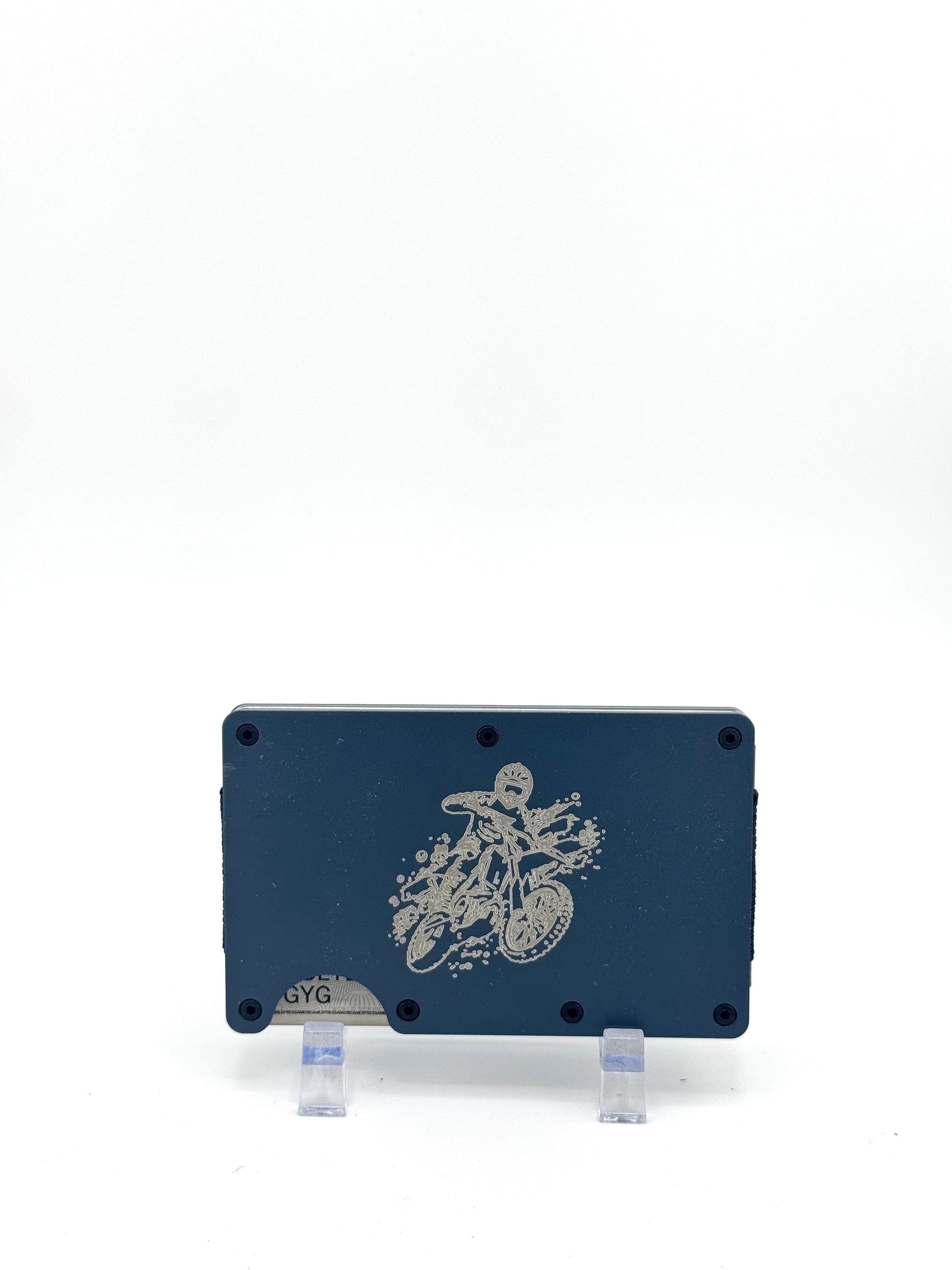 Gunmetal Blue Moto Wallet