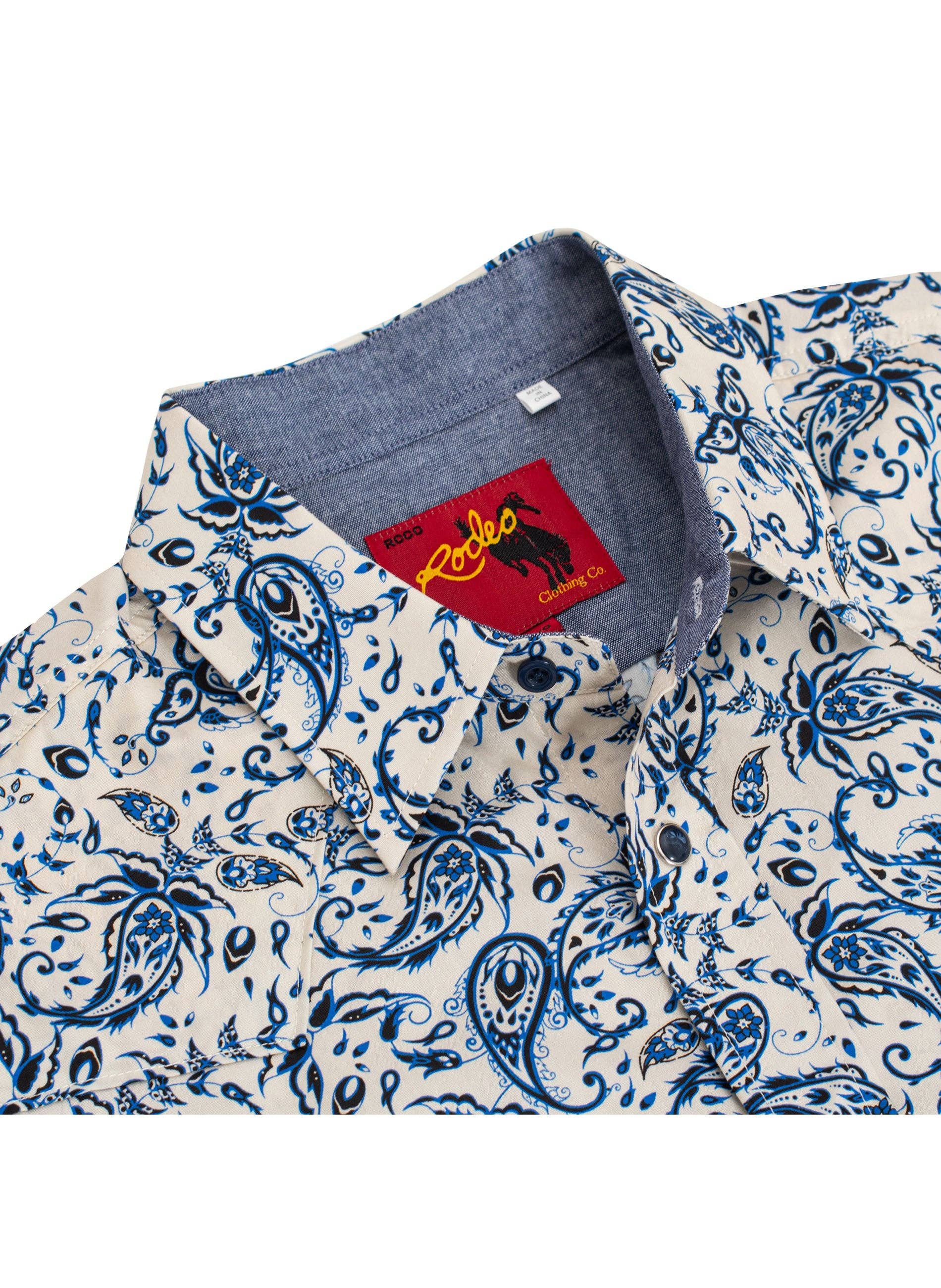 Men's Western Pearl Snap Print Shirt