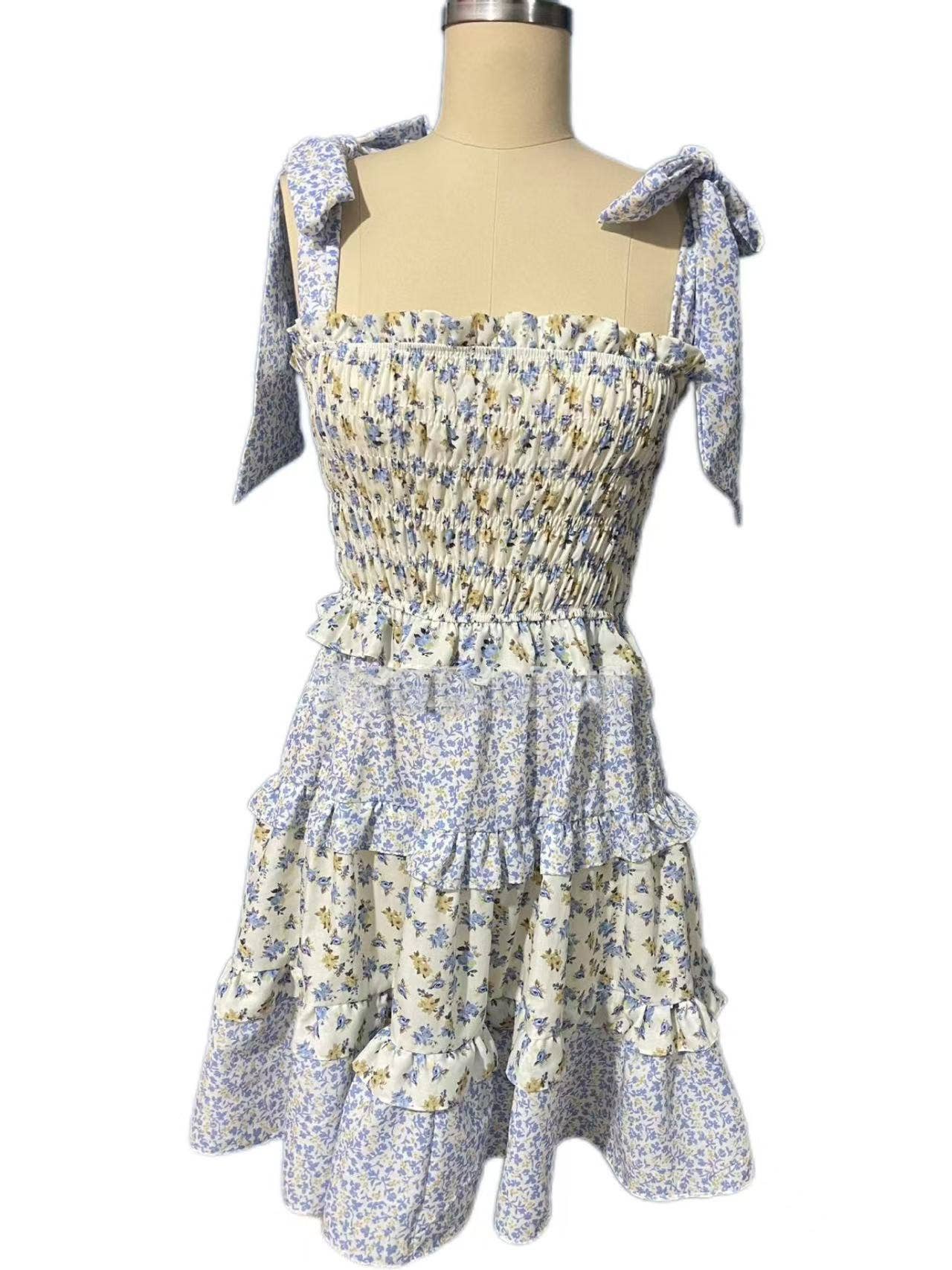 Floral Sundress With Bow Straps