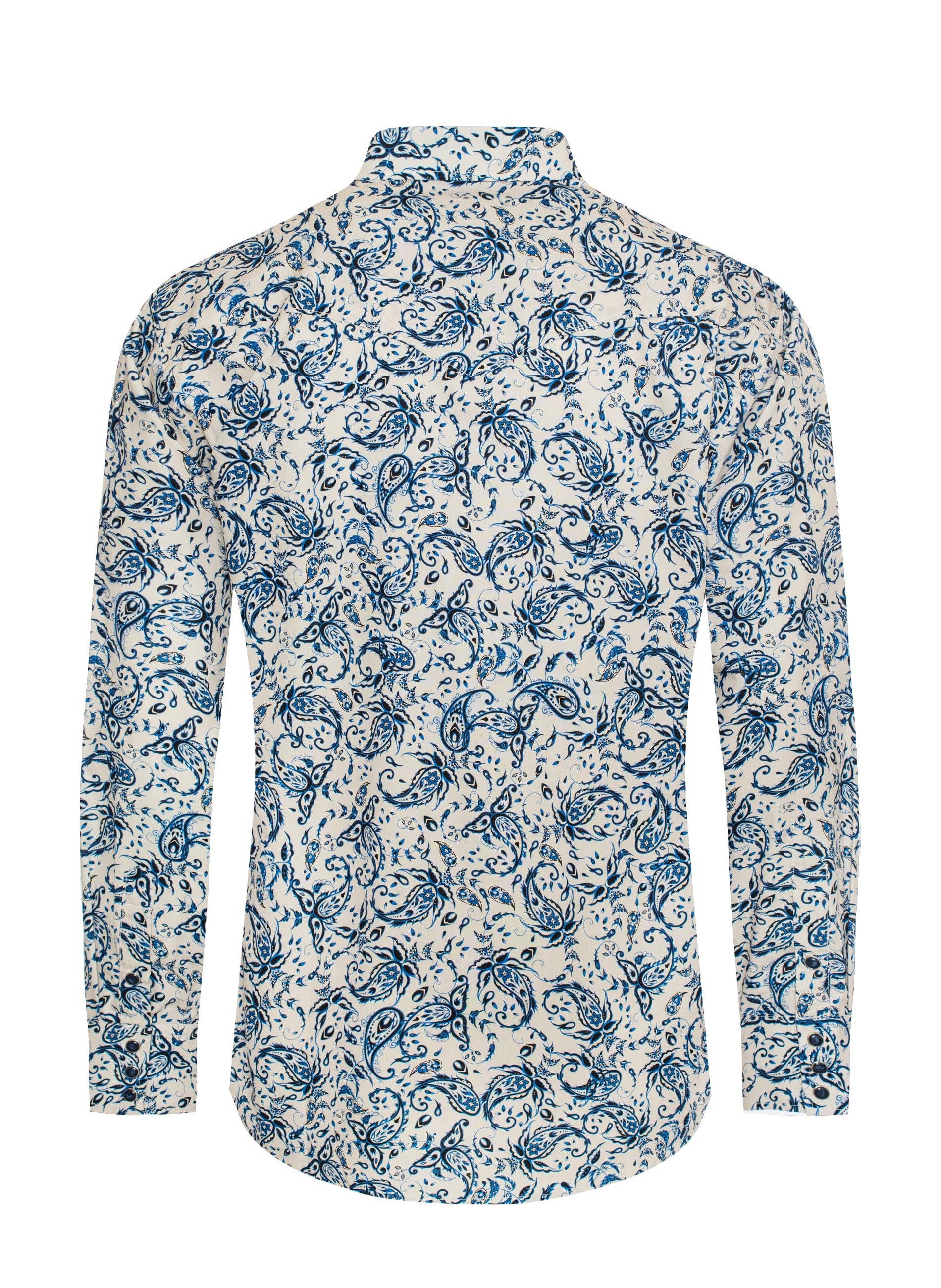 Men's Western Pearl Snap Print Shirt
