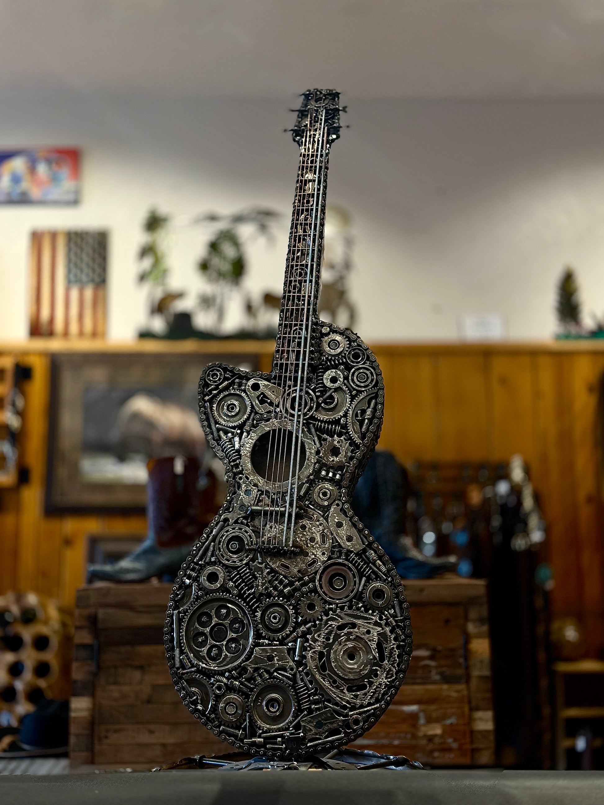 Guitar Metal Sculpture