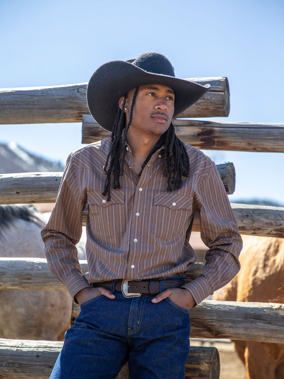 Classic Western Button Down With Snaps