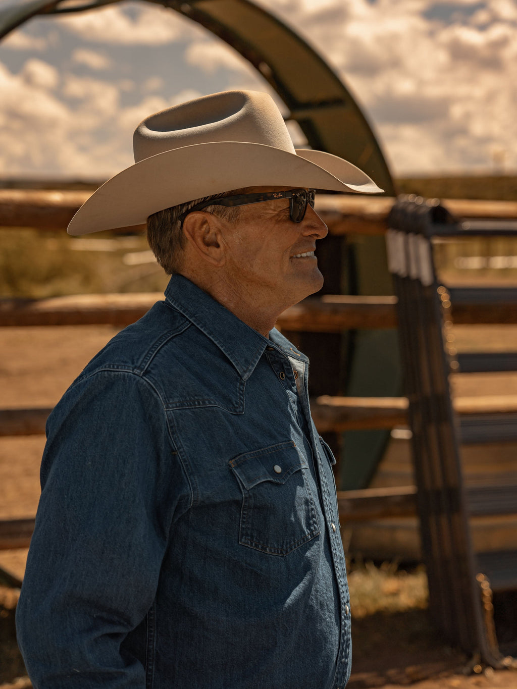 Classic Western Denim Snap Shirt