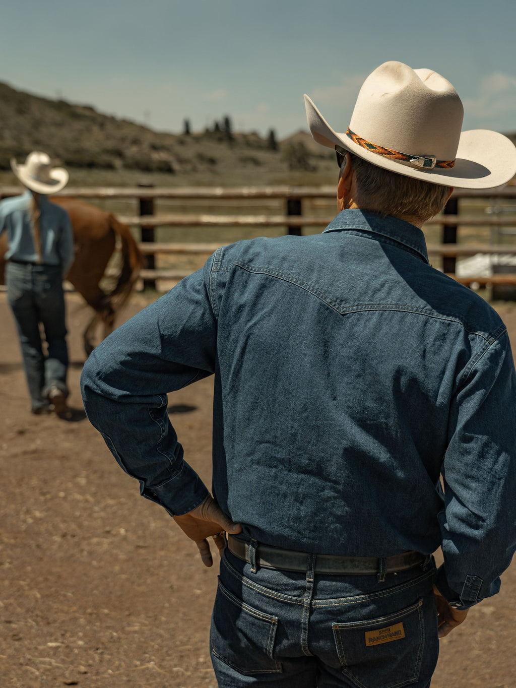 Classic Western Denim Snap Shirt