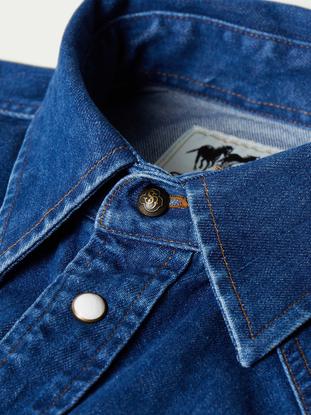Classic Western Denim Snap Shirt