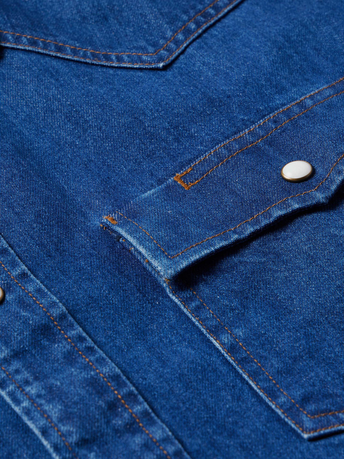 Classic Western Denim Snap Shirt
