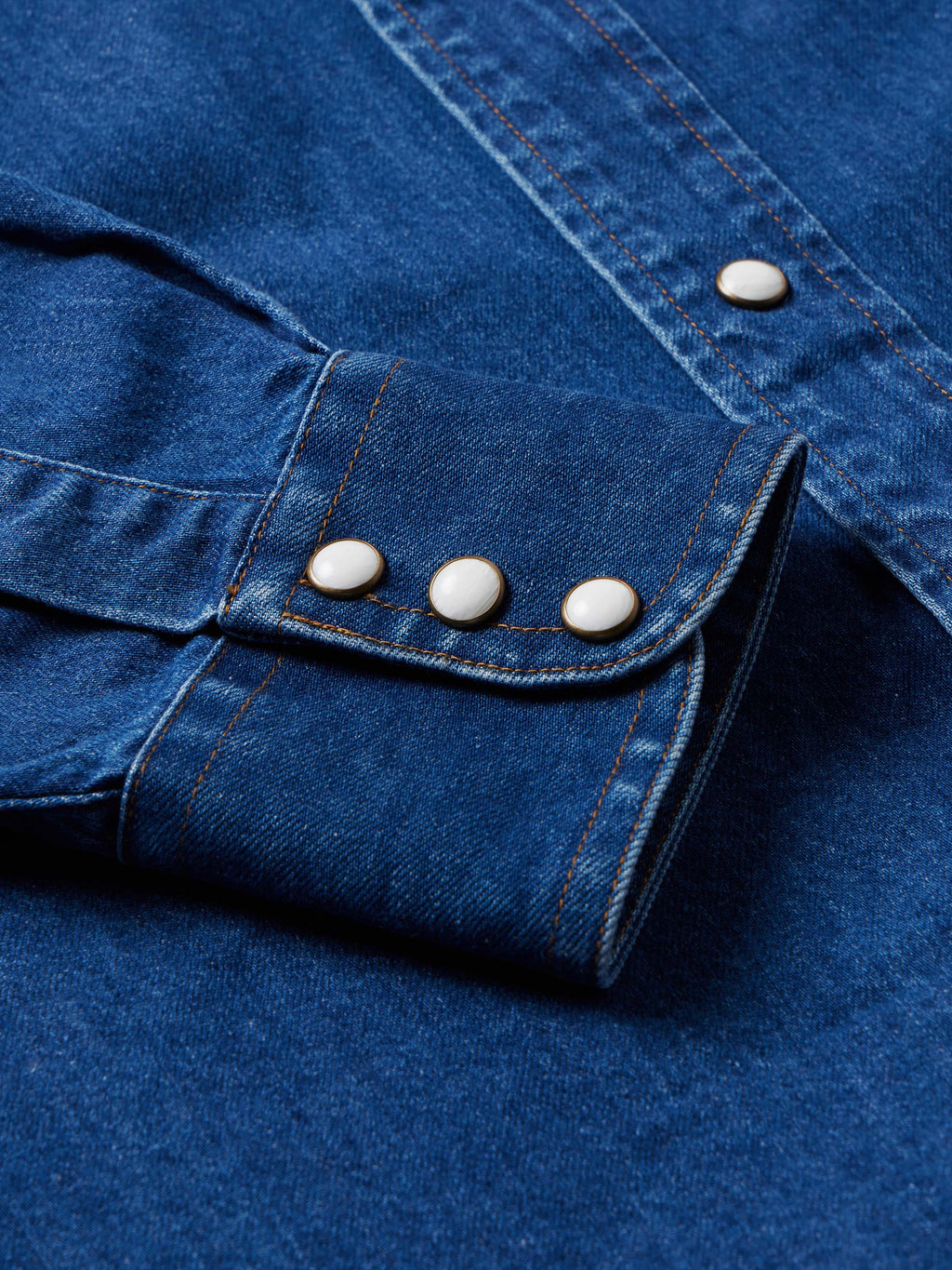 Classic Western Denim Snap Shirt