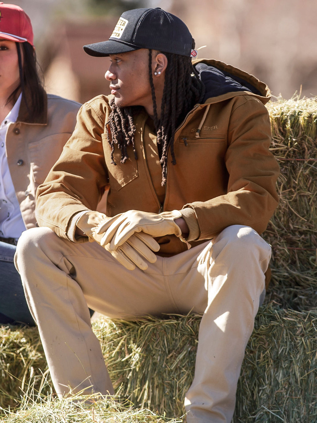 Hooded Zip Canvas Jacket