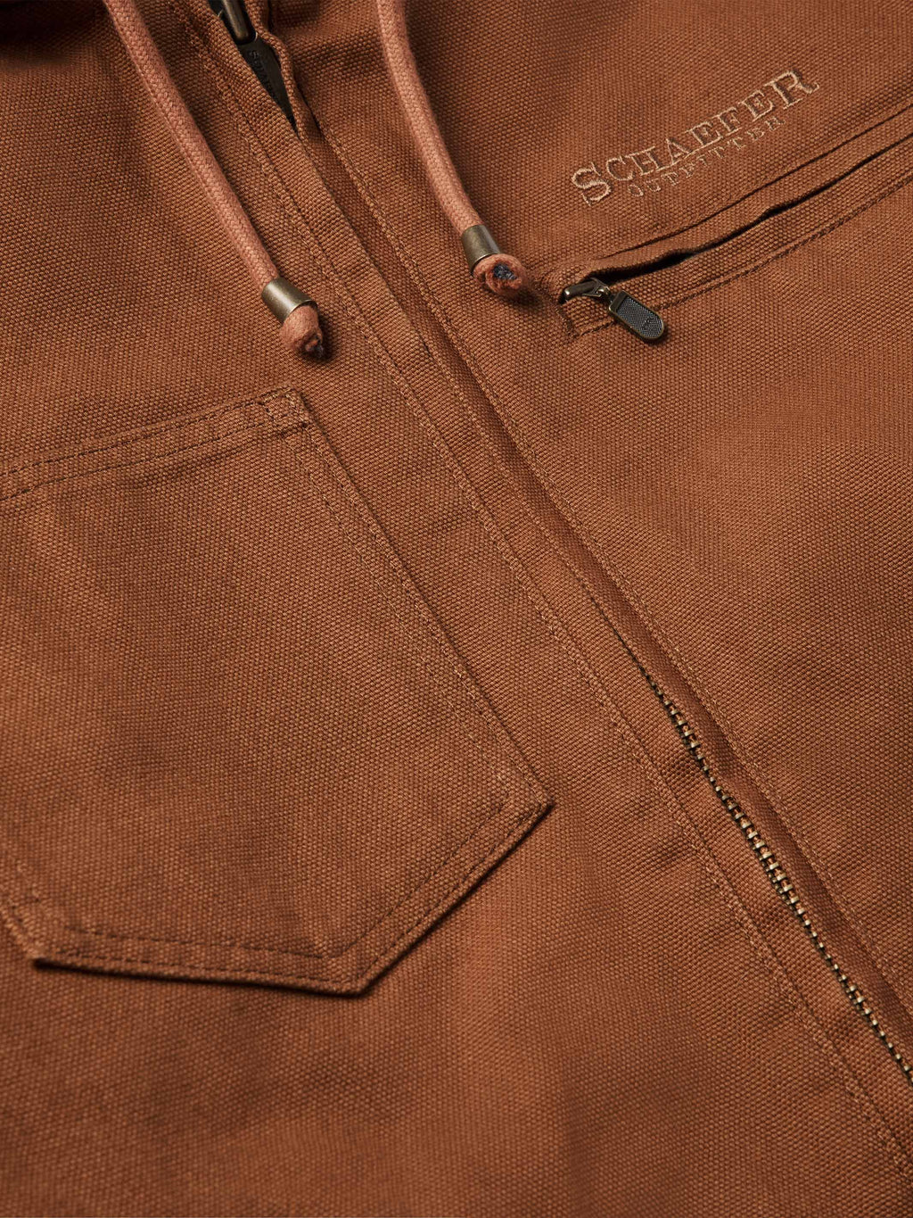 Hooded Zip Canvas Jacket