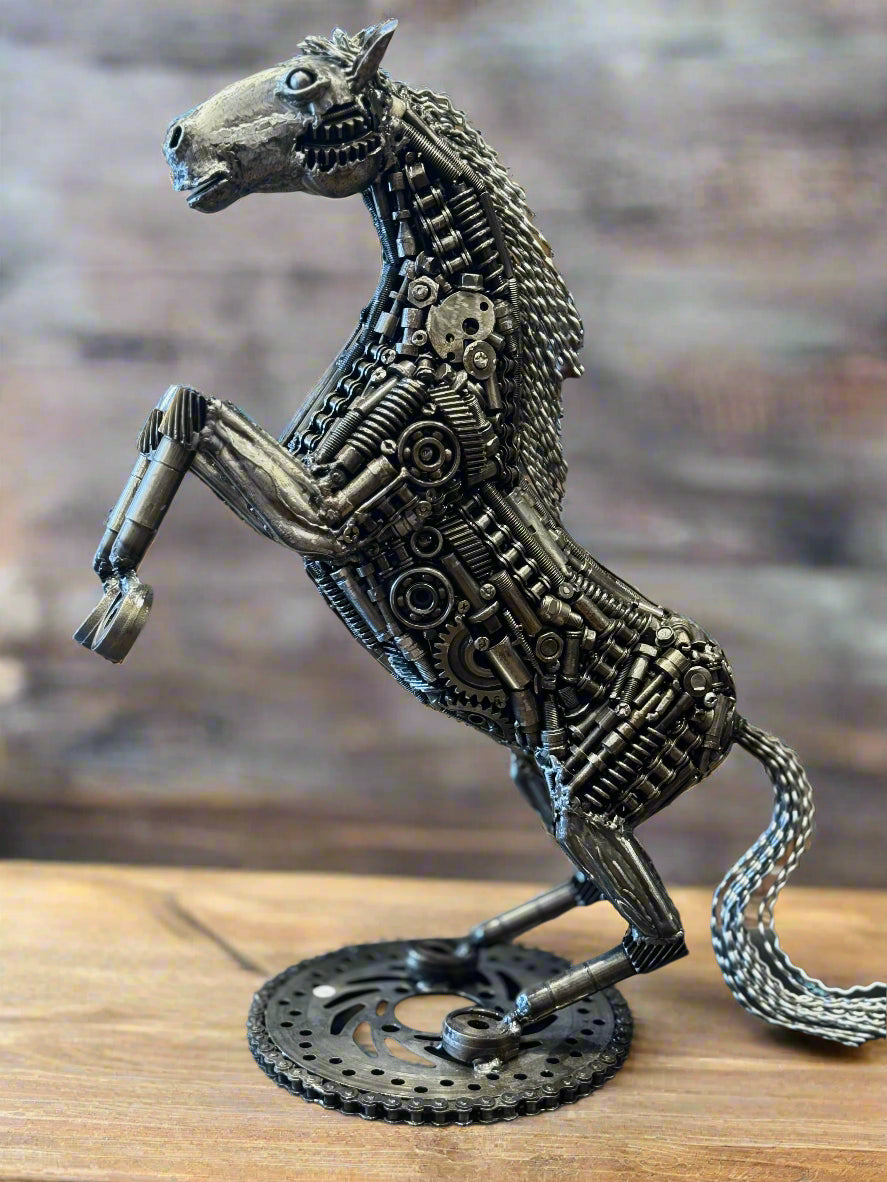 Gear Horse Statue Large