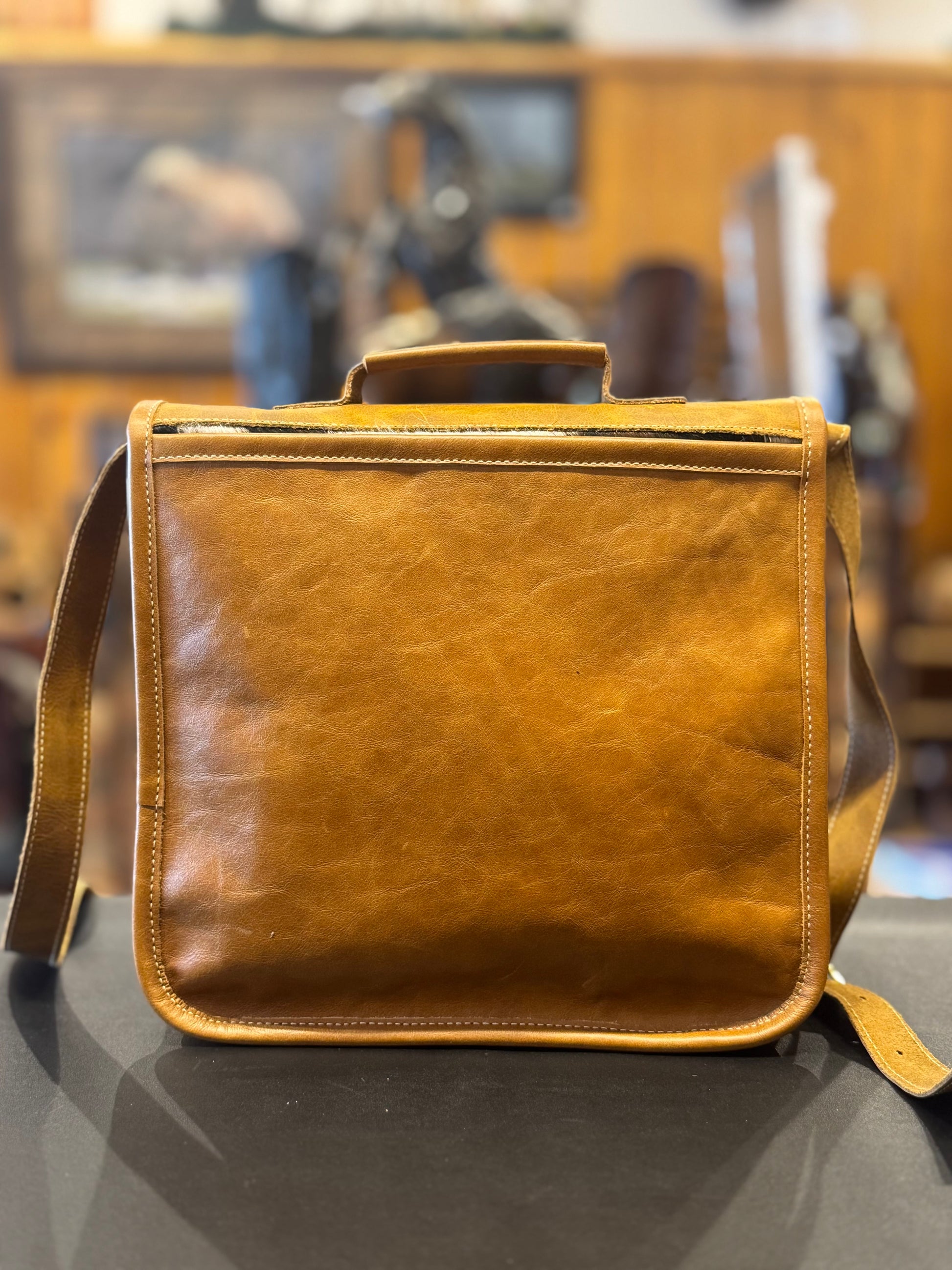 Cow Hide Messenger Bag