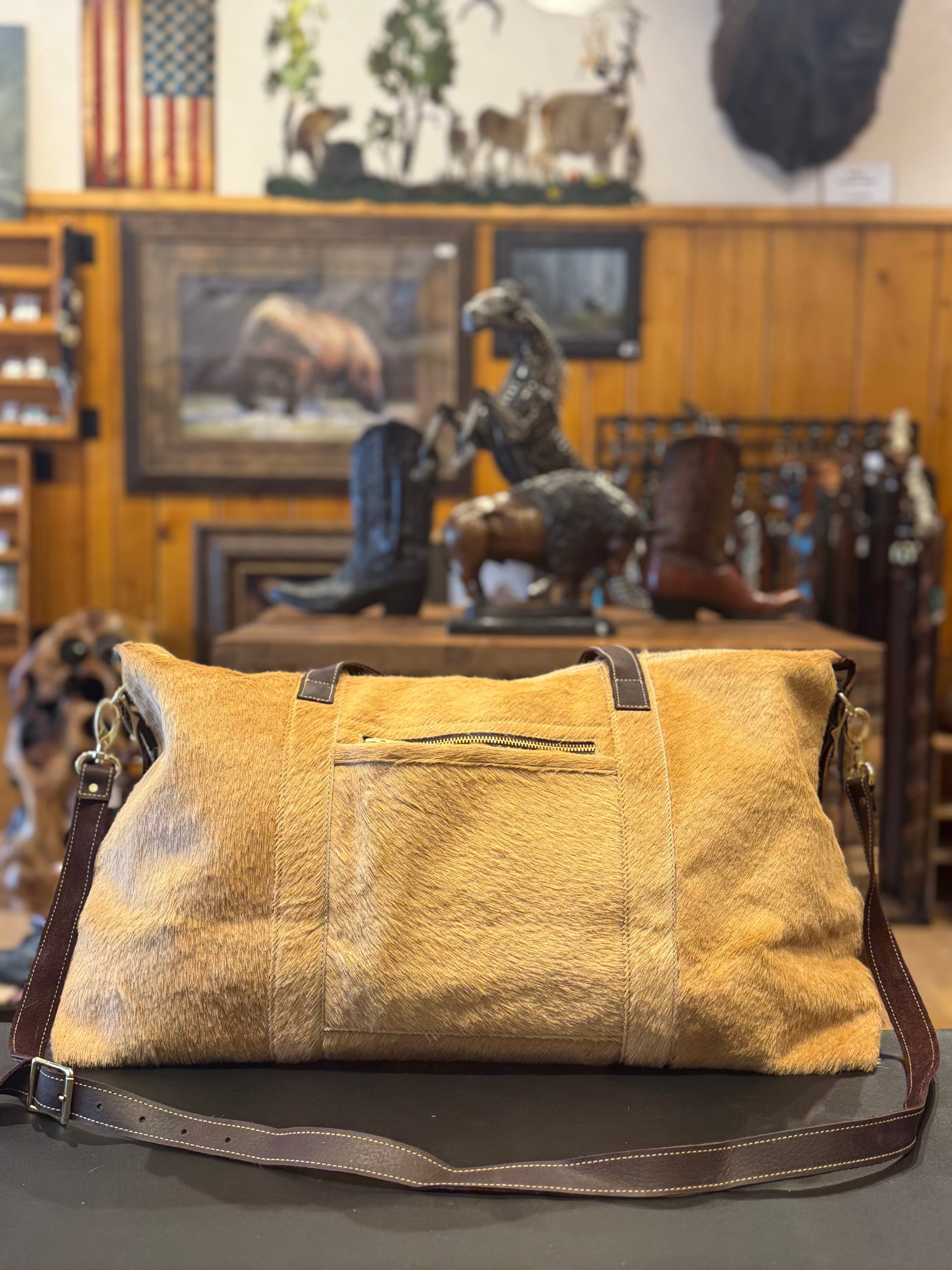 Large Cowhide Duffle