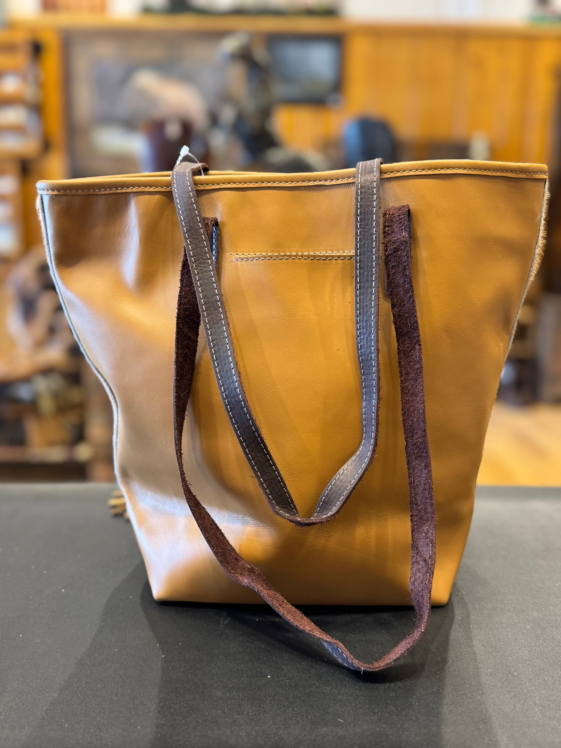 Leather Print Tall Purse
