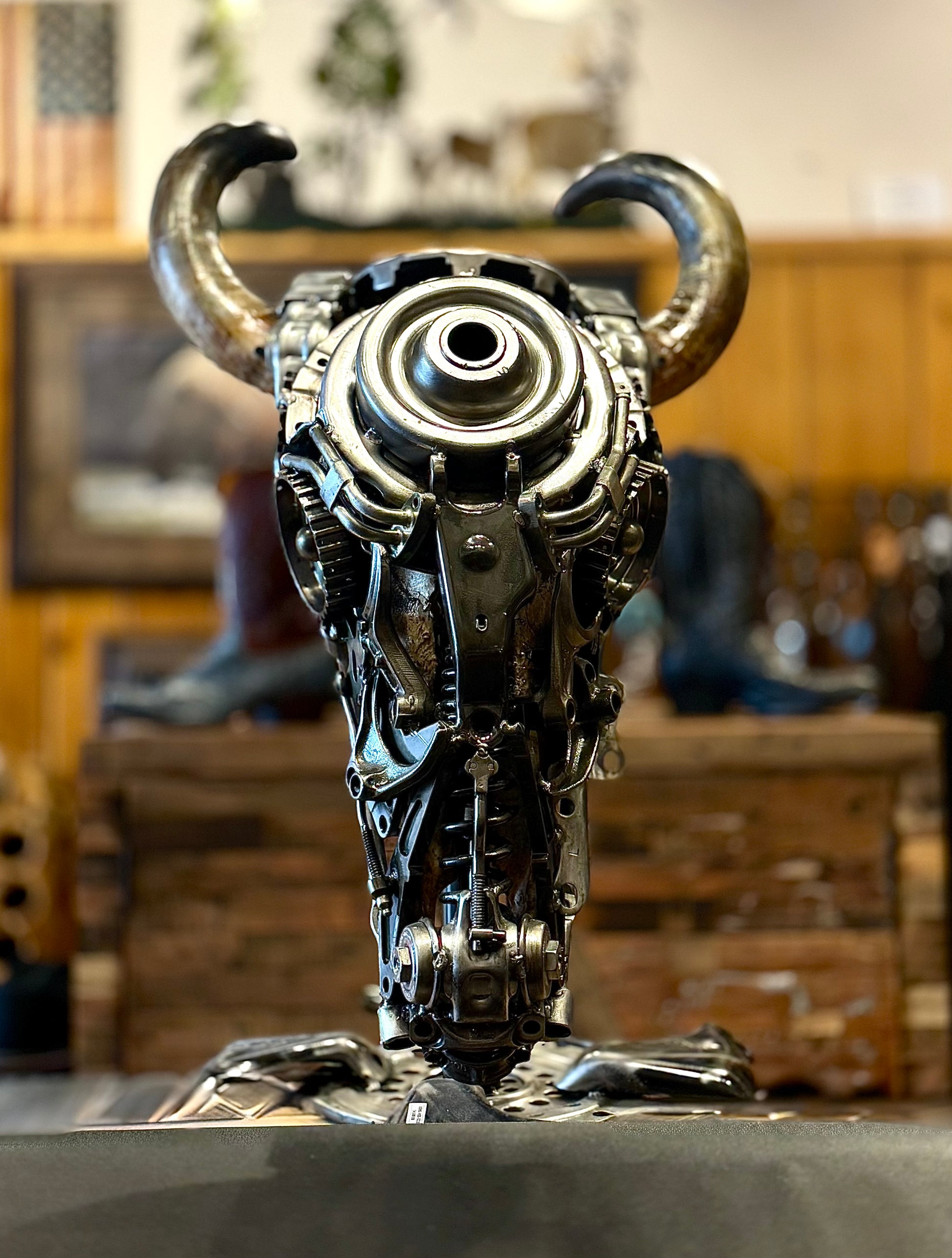 Bison Metal Sculpture