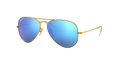 Ray-Ban Aviator Large Metal RB3025 Matte Gold Blue Gradient