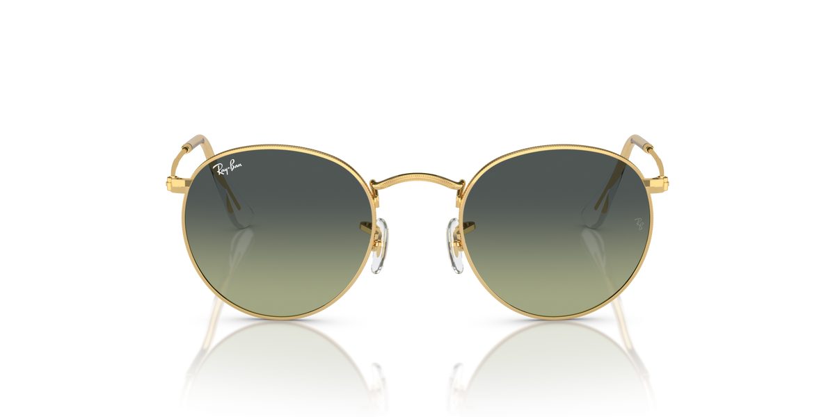 Ray-Ban Round Metal RB3447 001/BH Gold Blue