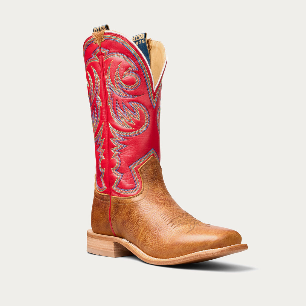 SAWYER Tan/Red western boot