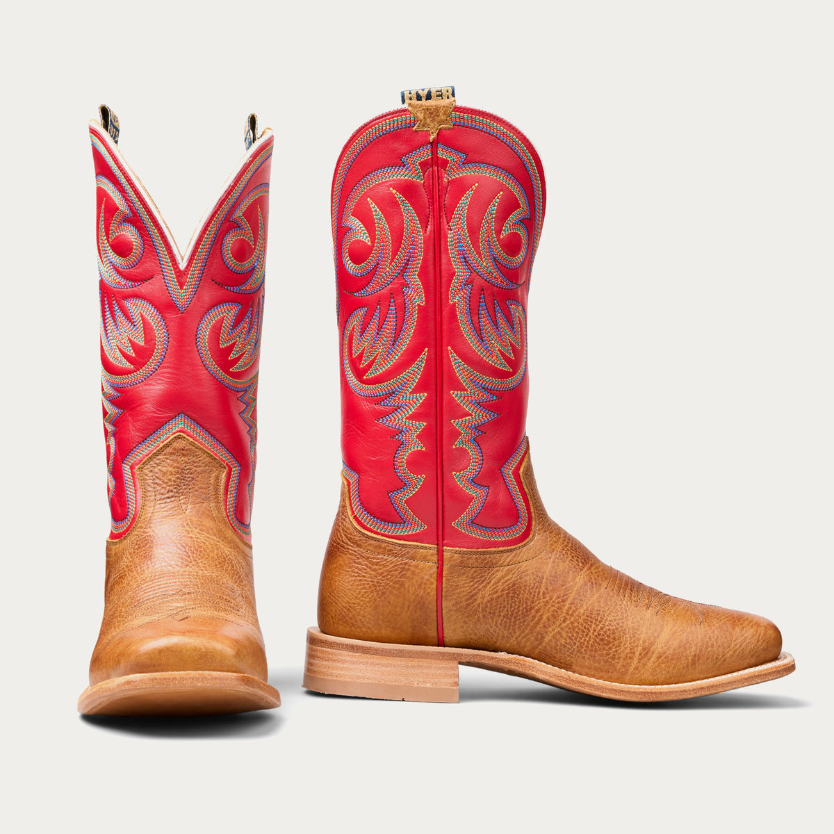 SAWYER Tan/Red western boot