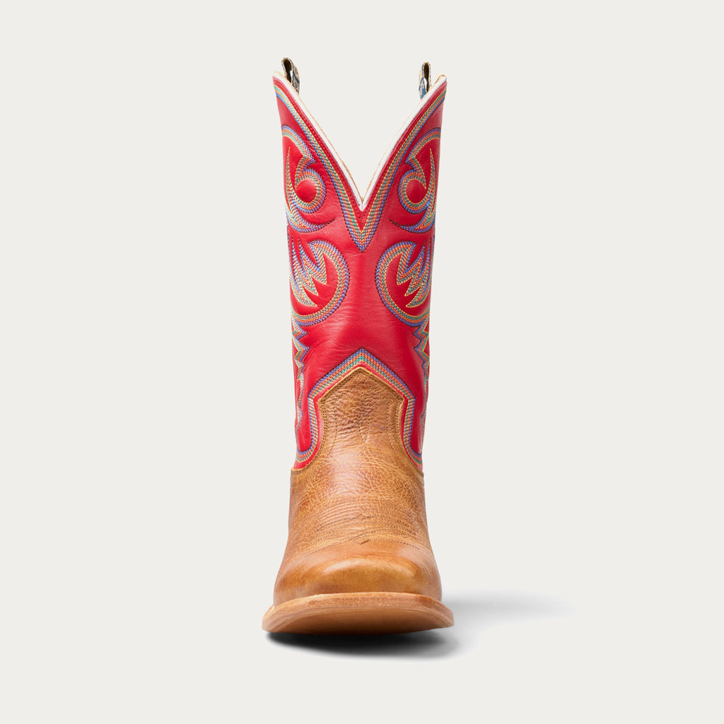 SAWYER Tan/Red western boot