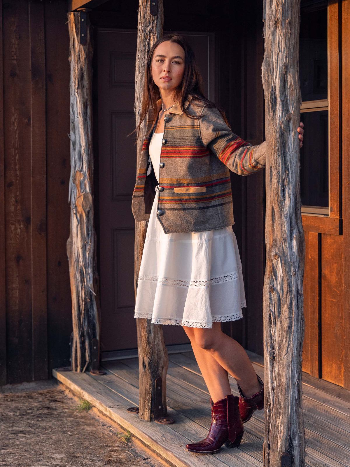 Women's Las Cruces Jacket With Leather Collar
