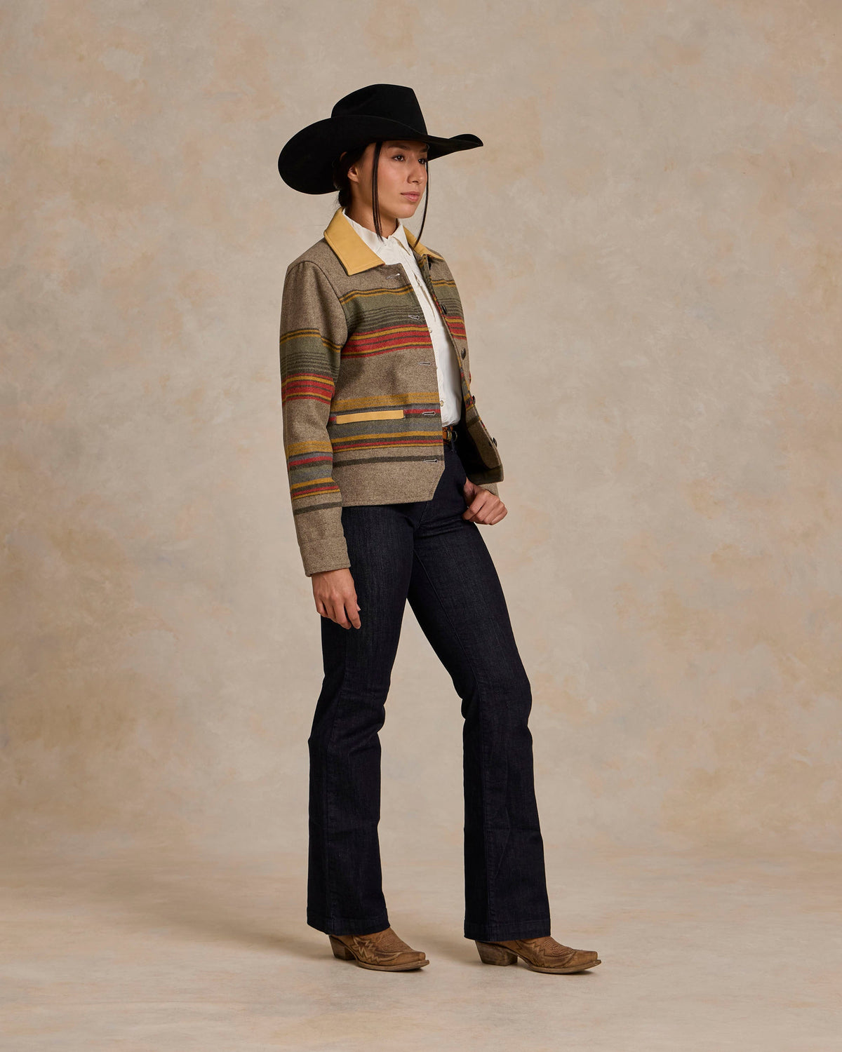 Women's Las Cruces Jacket With Leather Collar
