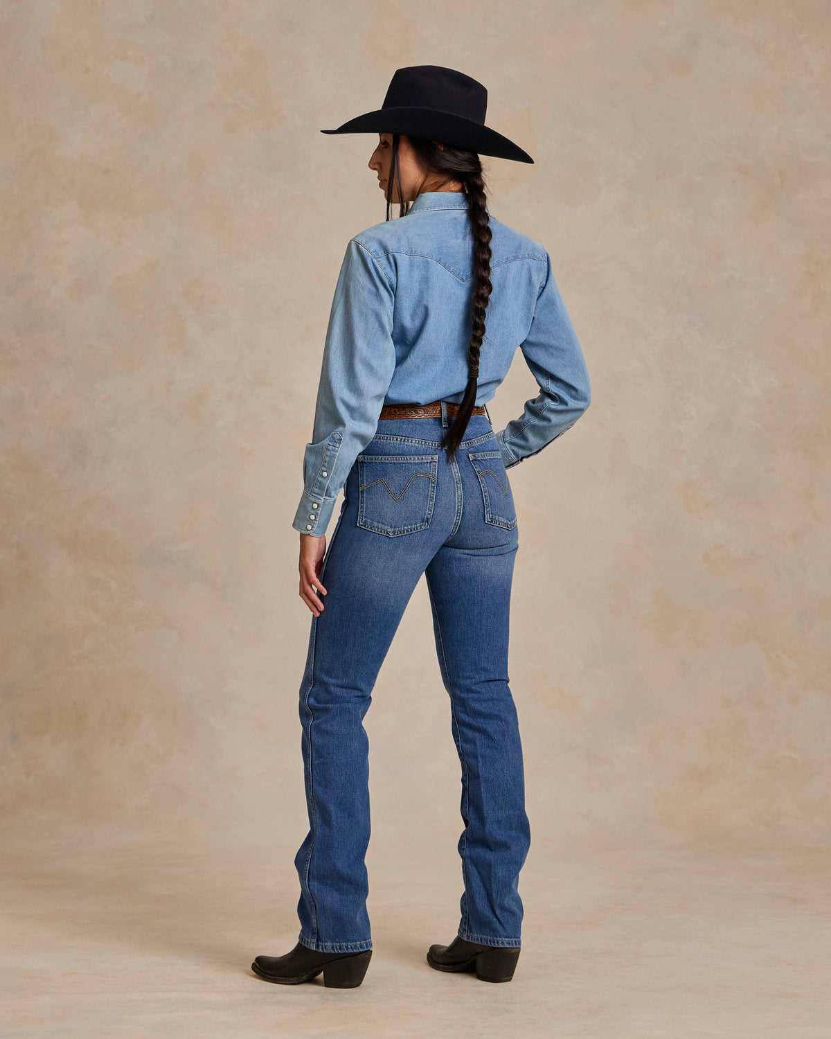 Women's Western Denim Pearl Snap