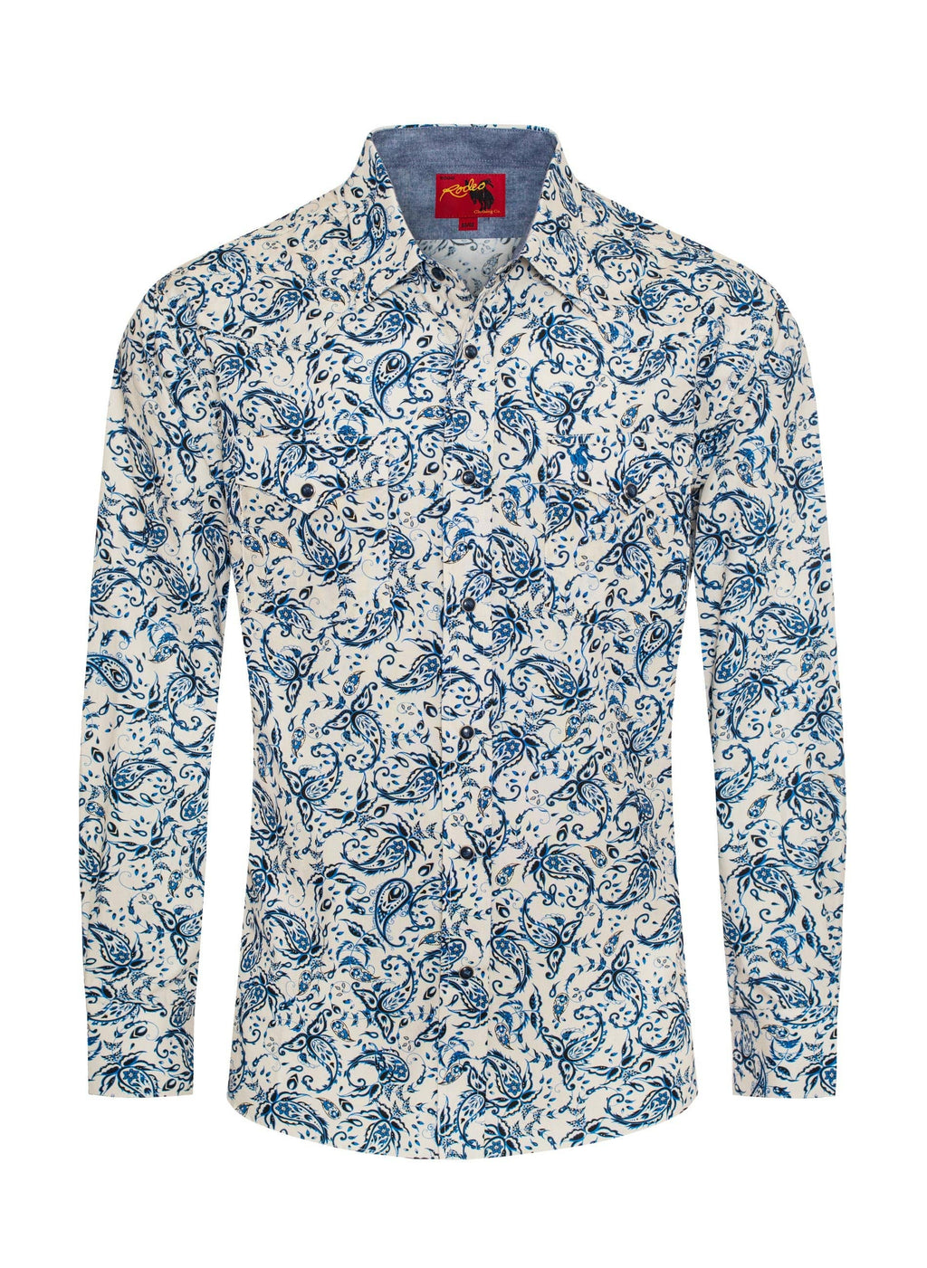 Men's Western Pearl Snap Print Shirt
